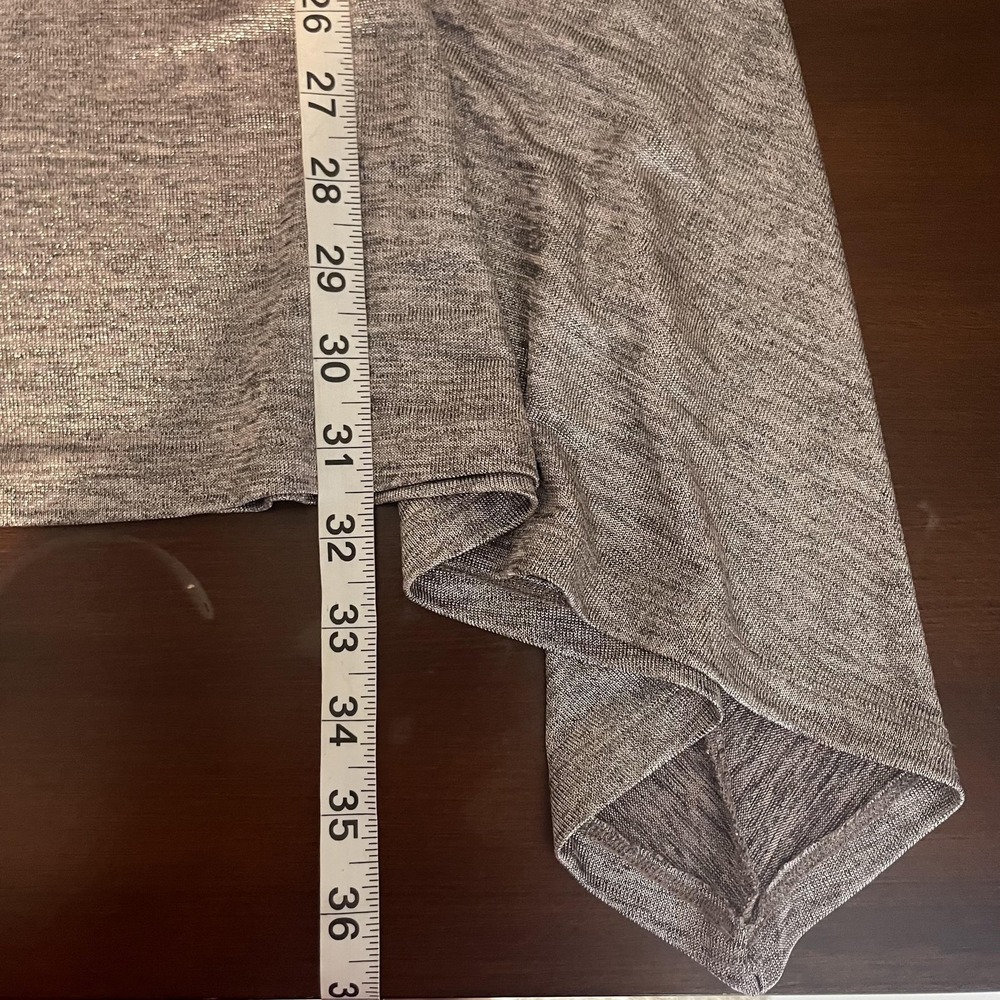 Karen Kane Blouse Womens 1X Gray Heather Scoop Neck Long Sleeve Tunic Top - Picture 6 of 6